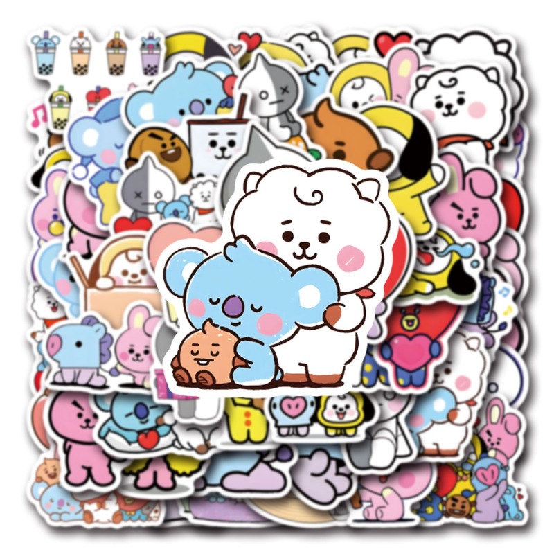 100/200PCS BT21 Chimmy Cooky k - Cookies Pack ulasan dan harga