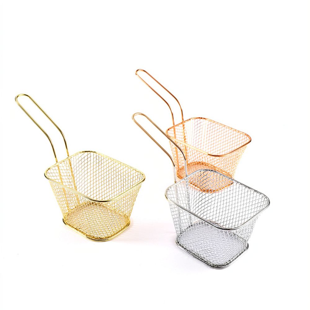 Decorative Mini Square Fry Bas - Food Snacks Catering ulasan dan harga