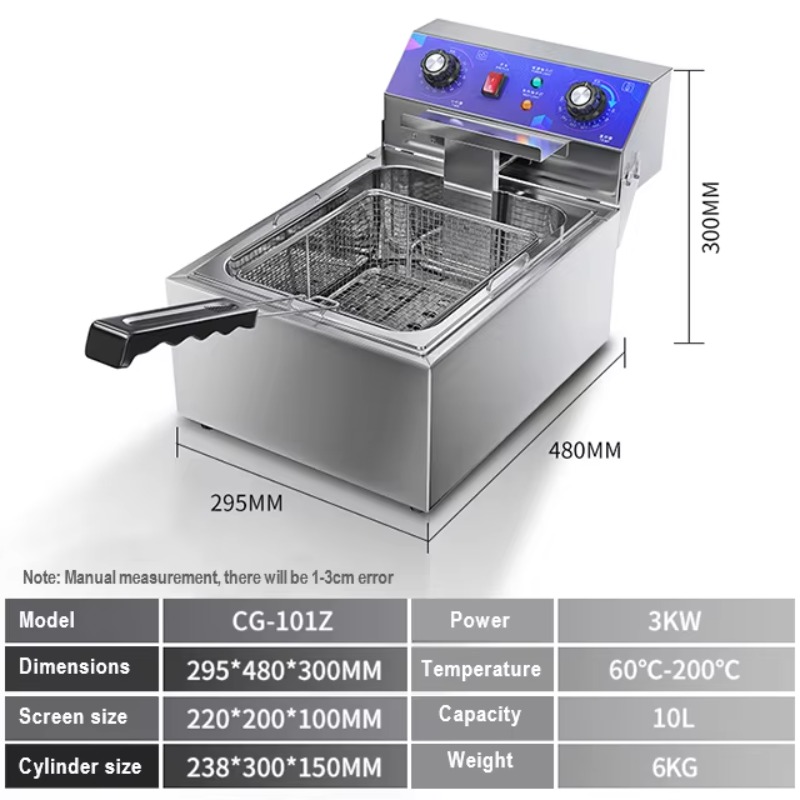 Commercial Electric Fryer Stai - Popcorn ulasan dan harga